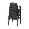 Ace Regency Ace Vinyl Guest Stacking Chair with Arms (4 pack)- Black 2125LBK4PK